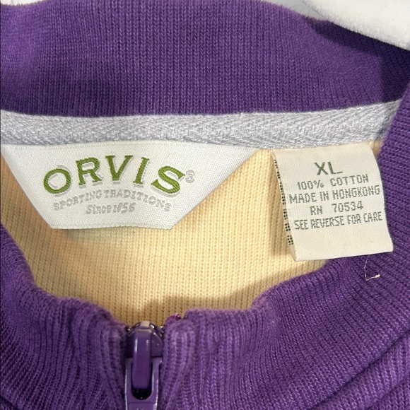 Orvis Women’s Deep Purple Zip-Up Sweater - Picture 2 of 7